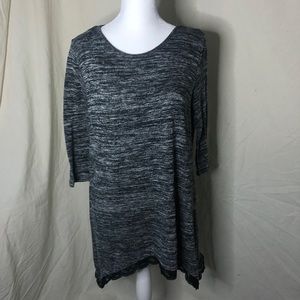 Medium COZY Gray Tunic with Lace Detailing!